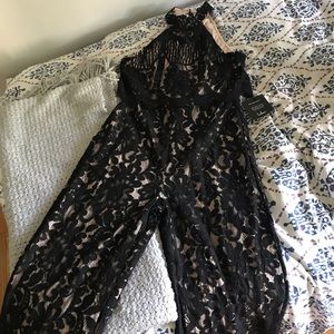 Lulus black lace jumpsuit